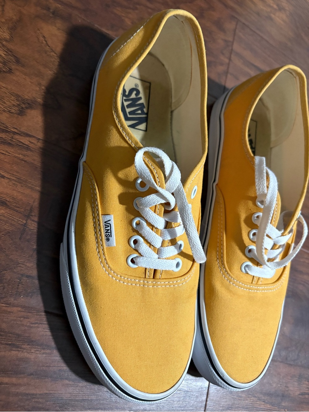 Vans Yellow Canvas Low-Top Sneakers with White Laces